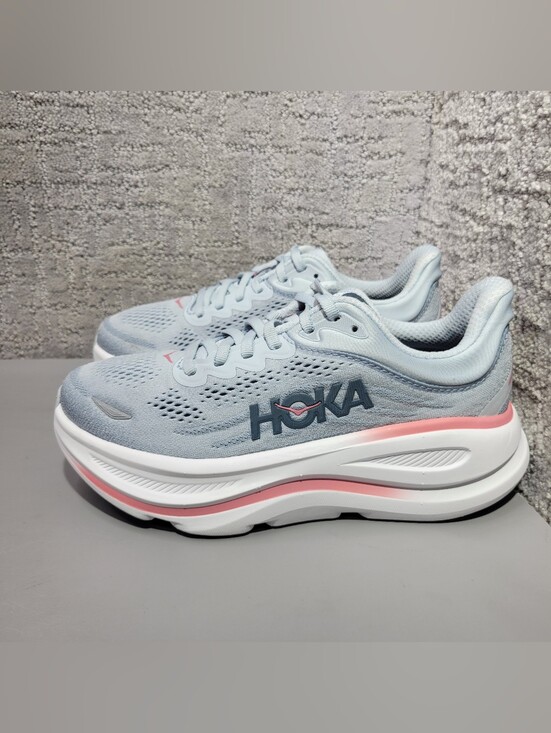 Hoka One One Shoes - Hoka One One Bondi 9 Wide Women's Size US 5.5D Mineral Blue/Washed Blue Sneakers